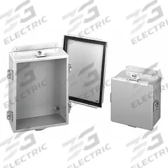 HOFFMAN Enclosure: Steel, 12 in x 10 in x 5 in, NEMA 12/13/4, Solid Cover, Clamp On (MPN A1210NF). Key specifications — Closure Method: Clamps; Brand: HOFFMAN; Knockouts: Not Included.