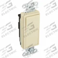 HUBBELL Wall Switch: Rocker Switch, Single Pole, Maintained, Ivory, 120/277V AC, 20 A (MPN DS120I). Key specifications — Illuminated: No; Voltage Rating: 120/277V AC.