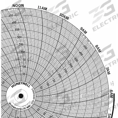 Honeywell Circular Paper Chart: Honeywell, 0°F to 800°F, BN 24001660-014, Honeywell - Circular Charts Compatible with Honeywell