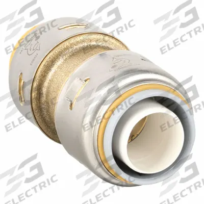 SHARKBITE MAX Push-Fit Adapter Fitting: Straight, 3/4 in OD x 7/8 in OD Size, Brass - Standard Brass Push-to-Connect Tube Fittings