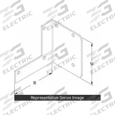HAMMOND MANUFACTURING Wireway Bracket Hanger: 6 in Wd, 6 in Ht, 8 1/4 in Lg - Hangers for Corrosion-Resistant Washdown Wireways