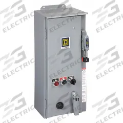 SQUARE D NEMA Combination Starter: Circuit Breaker, 3 Poles, NEMA Size 2, 120V AC, NEMA-Rated 12 (MPN 8539SDA53V02S). Key specifications — Includes Pilot Light: No; Maximum Voltage Rating: 600V AC; Brand: SQUARE D; Phase: Three; Coil Voltage: 120V AC; Control Transformer: No; Series: 8539; Includes Auxiliary Contacts: No.