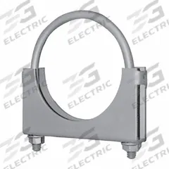 NICKSON EXHAUST SOLUTIONS Exhaust Clamp: U-Bolt Clamp, 5 in Compatible Pipe Dia - Max, Steel (MPN 1013500P-10). Key specifications — Finish: Zinc Plated; Brand: NICKSON EXHAUST SOLUTIONS; Material: Steel.