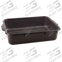 CRESTWARE Bus Tub: Black, 5 in Overall Ht, 15 1/2 in Overall Wd, 22 1/2 in Overall Lg, Plastic (MPN BT5BK). Key specifications — Color: Black; Product Type: Bus Tub; Brand: CRESTWARE; Material: Plastic; NSF Certified: Yes.