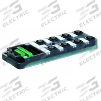 MURRELEKTRONIK M12 distribution block: EXACT12, 8 Ports, 4 Pole M12 Female (MPN 8000-88401-0000000). Key specifications — IP Rating: IP67; Features: NPN Electrical Design; For Use With: 14-Pole Screw Terminal Cap.