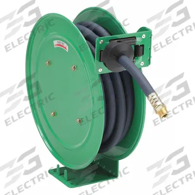 SPEEDAIRE Spring Return Hose Reel: 25 ft (1/2 in I.D.), 1/2 in MNPT, 300 psi Max Op Pressure - Standard Air or Water Spring-Return Hose Reels