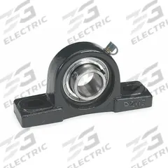 DAYTON Pillow Block Bearing: 3/4 in Bore, Cast Iron, Set Screws, 1 5/16 in Shaft Ht, 5 in Overall Lg (MPN 3FGA3). Key specifications — Brand: DAYTON; Mounting Bolt Size: 7/16 in; System of Measurement: Inch.