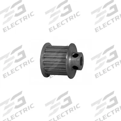 Dayton Timing Pulley: Curvilinear, Fixed, For 15 mm Belt Wd, 14 Teeth, 5 mm Pitch - HTD Section Fixed-Bore Timing Pulleys with Hub