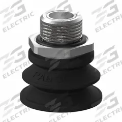 PIAB Vacuum Pad Assembly: Bellows, G3/8 in, 30 mm Pad Dia, Nitrile/PVC, Black, 60A, PAB (MPN S.PAB30NP60.G38M.01). Key specifications — attr1019101: S.PAB30NP60.G38M.01; attr1019103: PIAB; attr1019107: 60A.