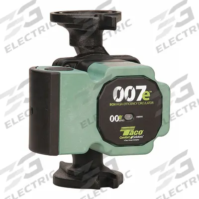 TACO Hydronic Circulating Pump: 1/25 hp HP, 120V AC, Cast Iron, Variable, 16 gpm - General-Purpose Inline Circulator Pumps
