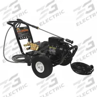 MI-T-M Electric Pressure Washer: Cart, 230 V – Single-Phase, 2,000 psi, 2.8 gpm, 4 hp (MPN GC-2003-0ME1). Key specifications — Pump Drive: Direct; Brand: MI-T-M; Water Intake: Cold Water Only.