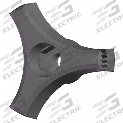 INNOVATIVE COMPONENTS Hand Knob: 3 Point, Plastic, M8 Thread, 2 in Dia - Snap-Lock 3-Arm Knobs