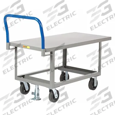 LITTLE GIANT Platform Truck: 2,000 lb, 60 in L x 24 in W x 26 in H Deck, Solid, 12 ga Deck - Work-Height Platform Trucks