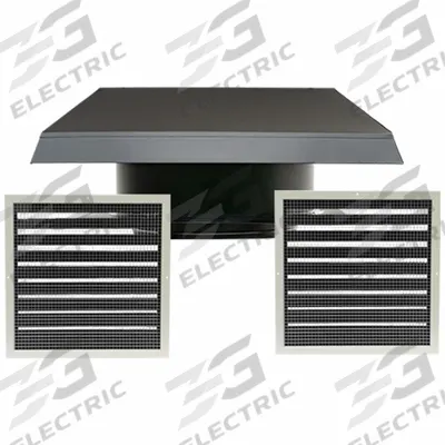 QUIETCOOL Whole House Fan: Roof Mount, 22 in Blade, 3,543 cfm Max., 2,771 sq ft Coverage - Roof-Mount Whole House Fans
