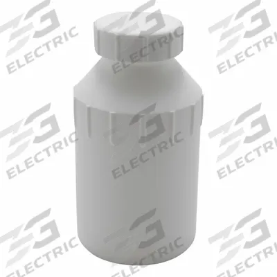 DYNALON Wide Mouth Bottle: PTFE, 2 L, Closure Included, Colorless - PTFE Wide Mouth Round Lab Bottles