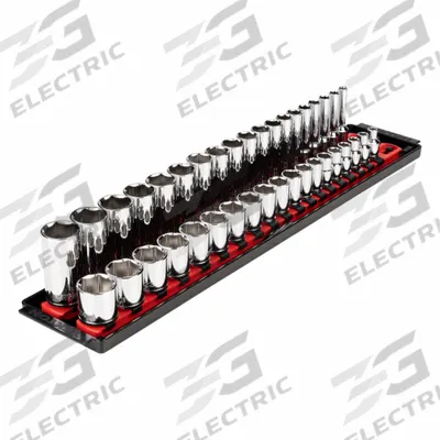 TEKTON Socket Set: 3/8 in Drive, 38 Piece, 6-Point, Metric - SAE & Metric Socket Sets