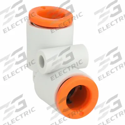 SMC Push-Fit Elbow Fitting: 3/8 in OD x 3/8 in OD Size, Push-to-Connect x Push-to-Connect - Polybutylene & Brass Tube Fittings
