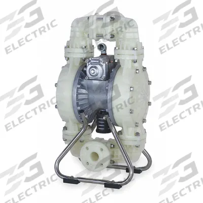 Dayton Double Diaphragm Pump: Polypropylene Body, 1 1/2 in, Flange Connection - Polypropylene Housing AODD Pumps