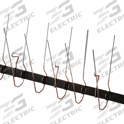 BIRD BARRIER Bird Repellent Spikes: Narrow, Plastic Base, Silver, 50 ft Overall Lg - Bird Spikes
