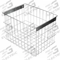 MARLIN STEEL WIRE PRODUCTS Storage Basket: Material Handling Basket, Steel, Chrome-Plated, Silver (MPN 00344003-31)