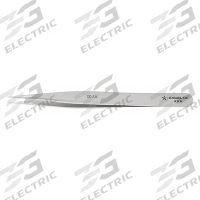 EXCELTA Tweezers: Stainless Steel, Point, Straight Tip - General Purpose Tweezers
