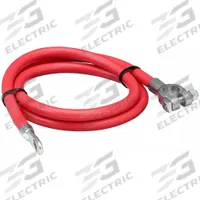GROTE Battery Cable: Top Post Cable, 1 ga Wire Size, 48 in Overall Lg, Red, 60VDC, Bolt (MPN 84-9572). Key specifications — Termination Type: Top Post Cable; Connection Type: Bolt; Maximum Voltage: 60VDC; Wire Color: Red; Wire Size: 1 ga; Brand: GROTE.