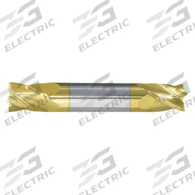 APPROVED VENDOR Square End Mill: Carbide, TiN Coated, Double End, 4 Flute, 7/16" Mill Dia - Double-End Carbide Square End Mills