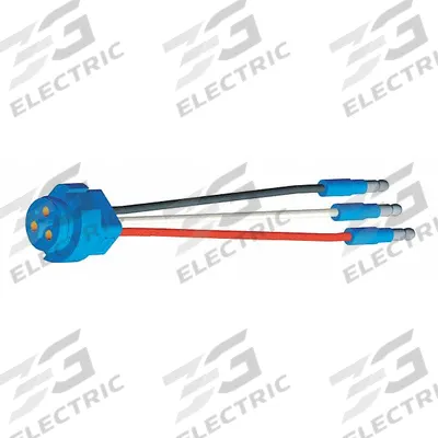 GROTE Pigtail: Slim-Line 0.18 in Male Bullet/Straight Male Pin, 3 Wires, 5 in Wire Lg - Automotive Pigtails