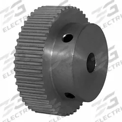 DAYTON Timing Pulley: Modified Curvilinear, Fixed, For GT Timing Belt Section, For 9 mm Belt Wd (MPN 48-3P09-6A4). Key specifications — Brand: DAYTON; Finish: Clear Anodized; For Belt Series: Powerhouse®.