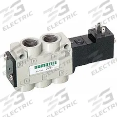 NUMATICS Solenoid Air Control Valve: Series L1, Single Solenoid, Four-Way / Two-Position, Plug-In (MPN 92280-2). Key specifications — attr1077390: 92280-2; attr1077459: Solenoid Air Control Valve; attr1077461: Spring Return; attr1077475: 24V DC; attr1077450: Non-Locking.