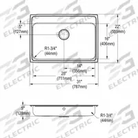 JUST MANUFACTURING Bowl Drop-In Sink: 31 in Overall Lg, 21 1/4 in Overall Wd, 5 in Bowl Dp, 1 Bowls (MPN SLFADA2131A504-J). Key specifications — Brand: JUST MANUFACTURING; Color Family: Silver/Gray.