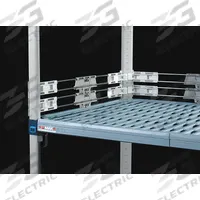 METRO Side Ledge: 2 in x 18 in, Front to Back, 2 Dividers/Ledges, Polymer/Stainless Steel, Taupe (MPN MQLS18-2S). Key specifications — Brand: METRO; Material: Stainless Steel; Total Number of Dividers/Ledges: 2; Color: Taupe.