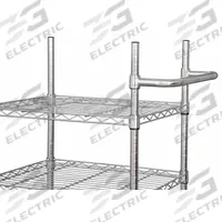 APPROVED VENDOR Shelf Push Handle: 18 in Shelves, 6 in x 18 in x 2 3/4 in, Chrome, Steel (MPN 5GRR2). Key specifications — Compatible Product Type: 18 in Shelves; Finish: Chrome; Material: Steel; Brand: APPROVED VENDOR.