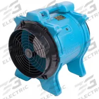 Axial Blower: 2,041 cfm, 1 hp, Fixed Frame, 115V AC, 1 Speeds, Blue, Horizontal Only, Nylon (MPN F174-BLU). Key specifications — Product Type: Axial Blower; GFCI Protected: No; Number of Speeds: 1; Housing Material: Polyethylene; Brand: DRI-EAZ; Nominal Voltage: 115V AC.