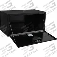 BUYERS PRODUCTS Underbody Truck Box: Underbody Truck Box, Single Drop-Down Door Door, Gloss Black (MPN 1702105). Key specifications — Color: Gloss Black; Brand: BUYERS PRODUCTS; Lock Type: Keyed.
