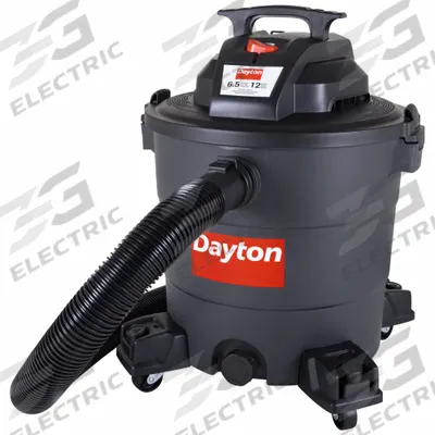 DAYTON Shop Vacuum: 12 gal Tank Size, Plastic, 2 1/2 in Vacuum Hose Dia, 8 ft Hose Lg - General Purpose Vacuums