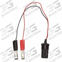 WESTWARD Inverter Cable: 14 AWG, 1 ft Cable Lg, Battery Post Clips/Socket (MPN 1YAY2). Key specifications — Cable Wire Gauge: 14 AWG; Includes: Battery Post Clips; Brand: WESTWARD.