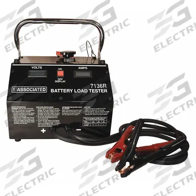 ASSOCIATED EQUIP Battery Tester: Battery Load Tester, Battery Load Tester, 15 in Overall Wd - Digital Display Battery Testers