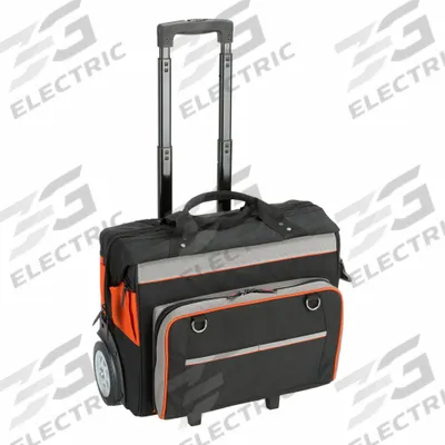 KLEIN TOOLS Tool Bag: 20 1/2 in W 12 1/2 in D 17 1/2 in H, Polyester, Black - Rolling Tool Bags & Backpacks