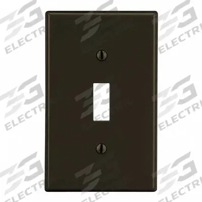 HUBBELL Wall Plate: Toggle, 1 Gang, Brown - General Purpose Wall Plates