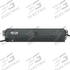 TRIPP LITE Power Distribution Unit: 120V AC, 13 Outlets, NEMA 5-15R, Non-Metered, 15 ft Cord Lg, Std (MPN PDU1215). Key specifications — Plug Type: NEMA 5-15P; Brand: TRIPP LITE; Maximum Input Voltage: 120V AC; Receptacle Type: NEMA 5-15R; Mounting Location: Vertical Rack.