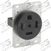 LEVITON Receptacle: Single, Black, 125/250V AC, 60 A, 3 Pole / 4 Wire (MPN 9460)