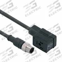 IFM Patch cable: M12 Male Straight x DIN Form B, 1 m Cable Lg, PUR, Black, 5 Pins, IP67 (MPN E11423). Key specifications — Wire Size: 5.00 mm; Brand: IFM; Cable Jacket Color: Black; IP Rating: IP67.