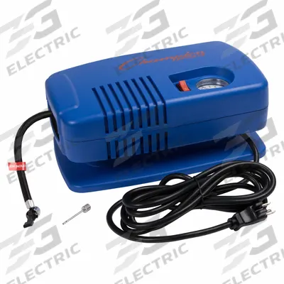 CHAMPION SPORTS Pump: Balls, 8 in Overall Lg, Blue, Plastic, 1/4 HP Compressor - Electric Ball Pumps