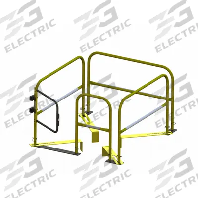 GARLOCK SAFETY SYSTEMS Manhole Guardrails: 5 ft x 24 in x 42 in, Steel