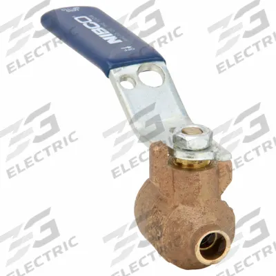 NIBCO Manual Two-Way Ball Valve: 1/4 in, Bronze, Straight, Sweat x Sweat, Full Port - Bronze Ball Valves