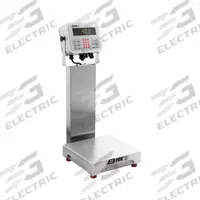 B-TEK Food Scale: 18 in Weighing Surface Dp, 18 in Weighing Surface Wd, 26 in Overall Ht, LCD (MPN NB-BS-1818-200-HS-T403S W/AQUASHIELD KIT). Key specifications — Connection Ports: RS-232; Readability: 0.02 kg/20 g/0.05 lb/0.64 oz; Brand: B-TEK; IP Rating: IP69K.