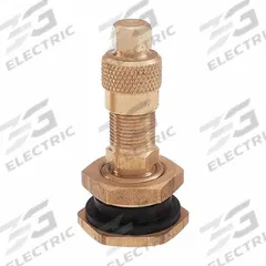 HALTEC Straight Valve: Spud and Valve, Clamp-In, 180° Valve Stem Angle, Straight, Trucks, Gold (MPN H-45). Key specifications — Valve Type: Clamp-In; Thread Size: 31/64-26; Valve Shape: Straight; Color: Gold; Product Type: Spud and Valve; Standards: TR J-670; Compatible Vehicle Type: Trucks; Material: Brass.