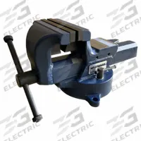 WESTWARD Bench Vise: Covered, 5 in Jaw Face Wd, 7 in Max Jaw Opening, 3 1/4 in Throat Dp, Serrated (MPN 806EP0). Key specifications — attr663938: WESTWARD; attr669110: Steel; attr669112: Bolt-Down.