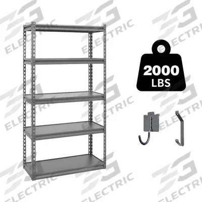APPROVED VENDOR General Purpose Boltless Metal Shelving: Standalone, Heavy Duty, 30 in x 12 in - Light-Duty Particleboard Decking Boltless Shelving